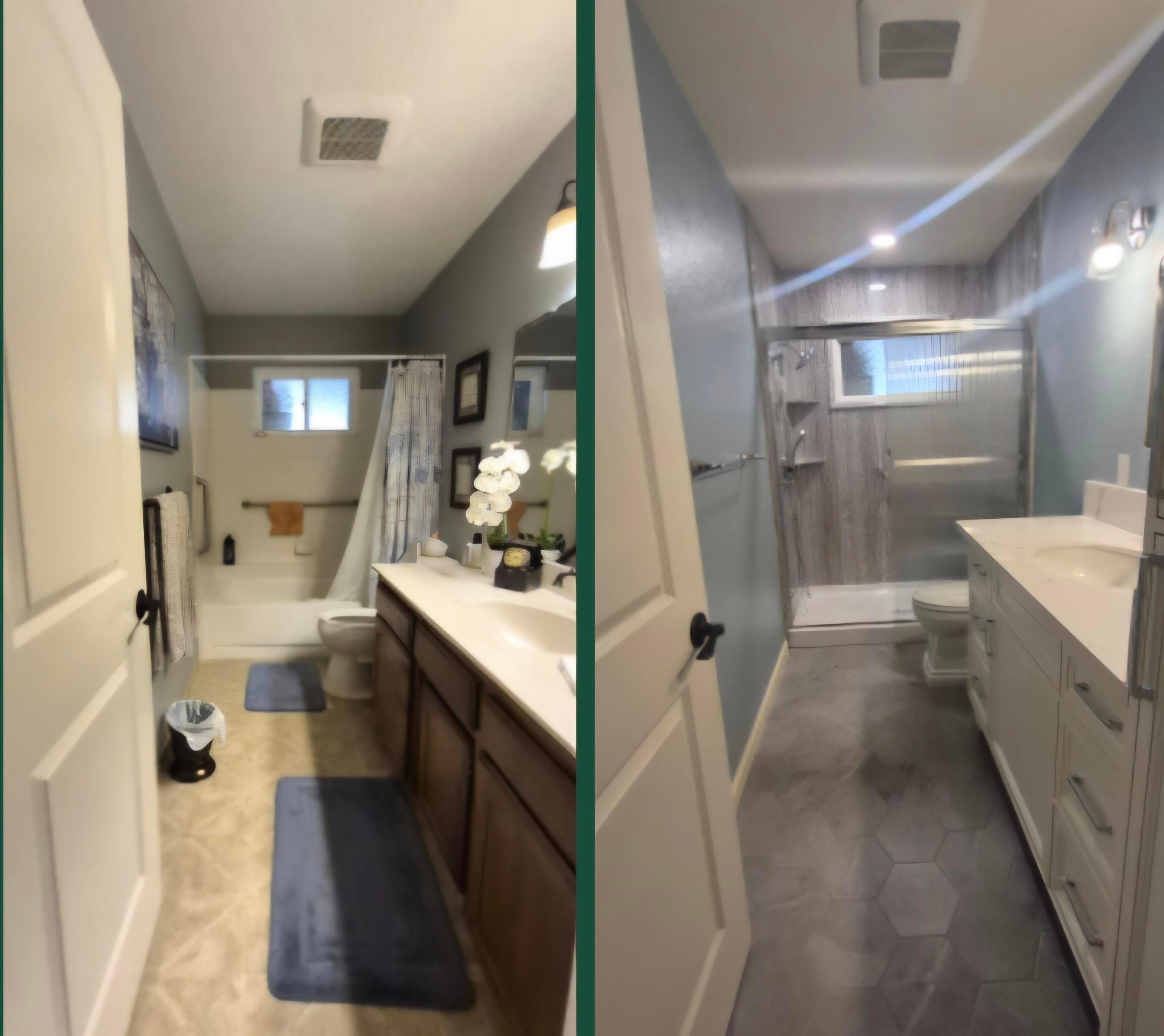 Quartz Finish Walk-in shower