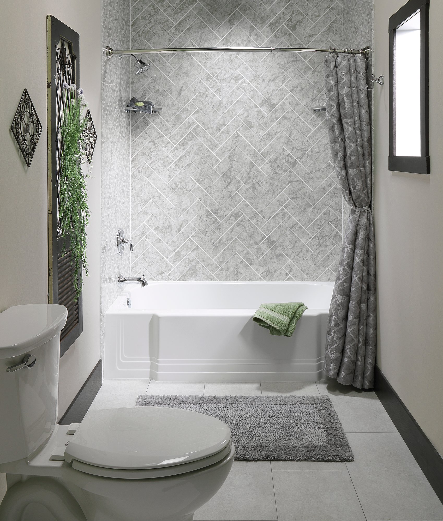 20 Arctic ICe Herringbone Impressions with Classic White tub Chrome Fixtures 20 Arctic ICe Herringbone Impressions with Classic White tub Chrome Fixtures