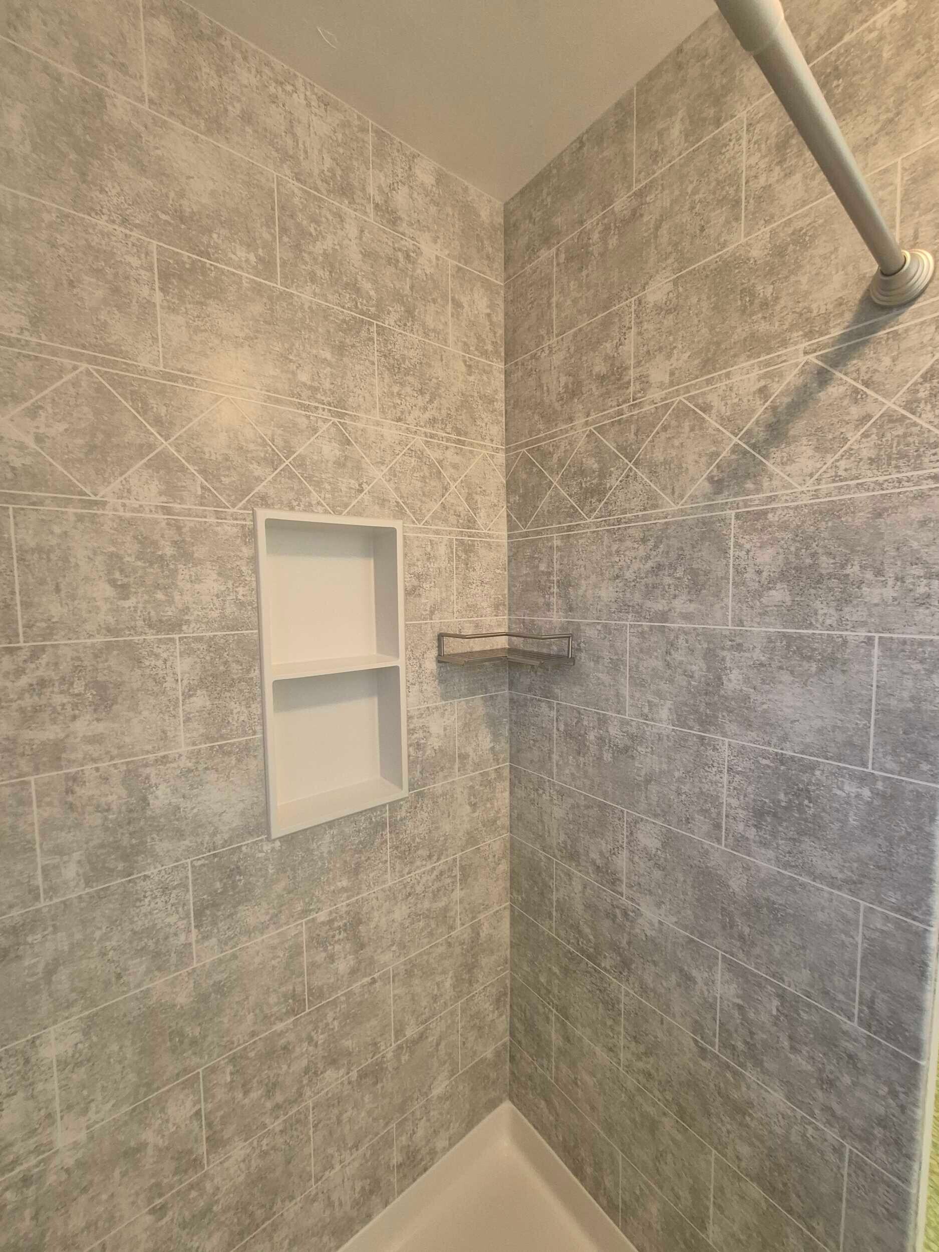Built-in shower niche